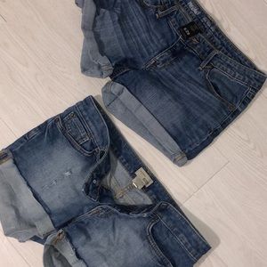 2 pair of denim shorts
